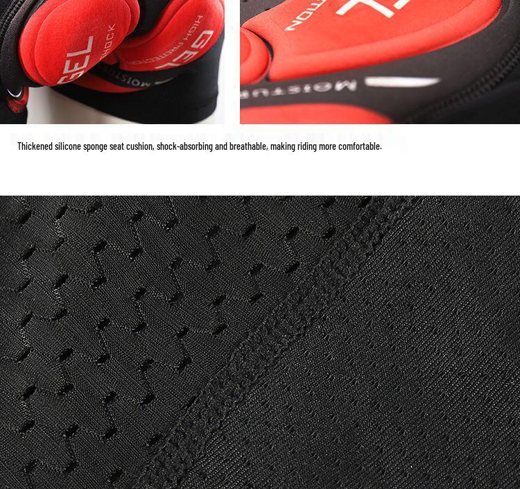 Men's Shock-Absorbing Silicone Cycling Shorts - Plus Size, Four-Season Wear