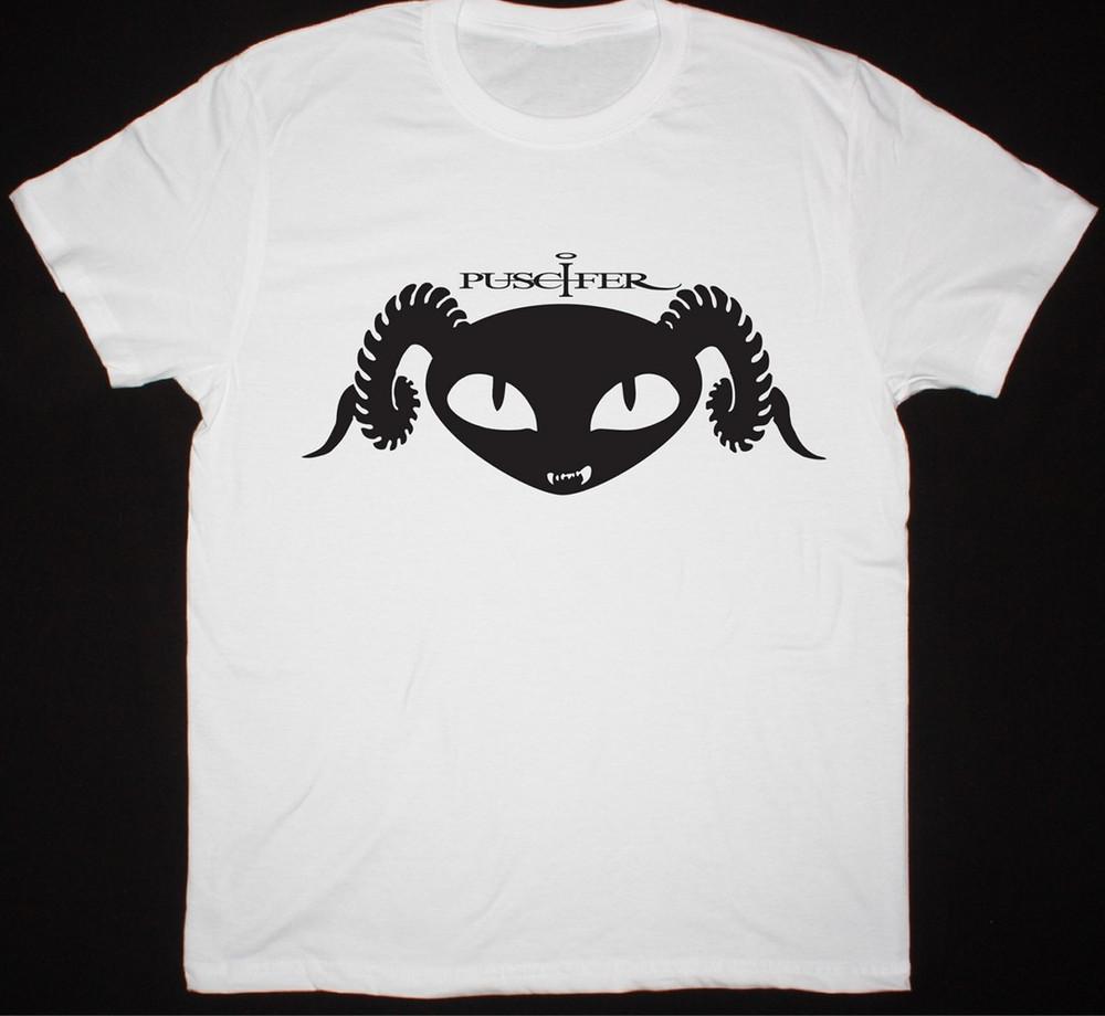 NUOVA T-shirt bianca con LOGO della band Puscifer Unisex Tutte le taglie dalla S alla 5XL XZ694