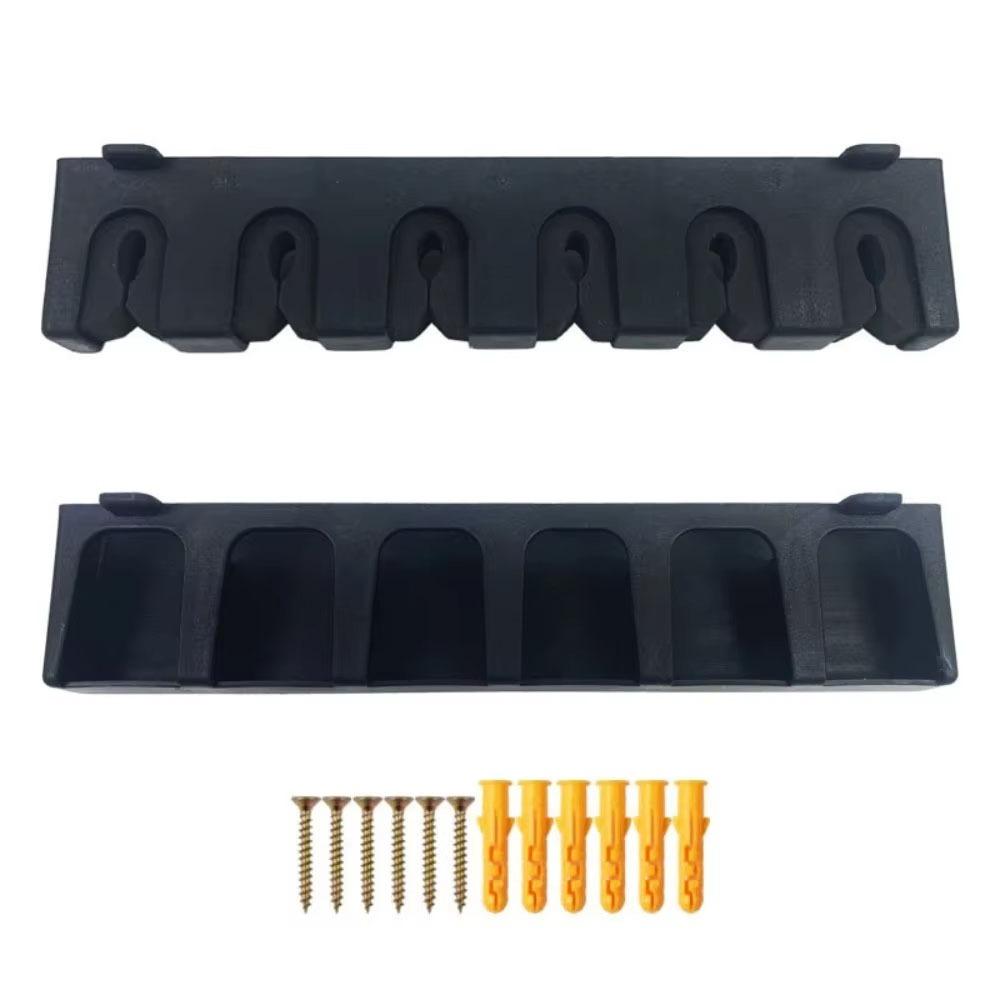 1Set Wall-mounted Fishing Pole Holder 6 Holes Fishing Rod Stand Bracket  Fishing Accessory