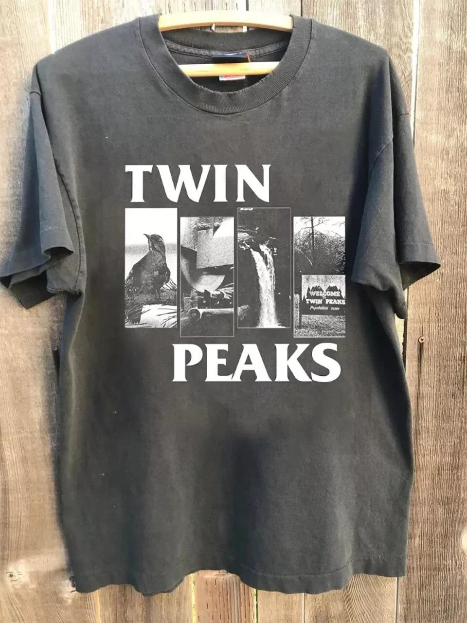 

Remake Twin Peaks Basic Charcoal T-shirt Retro Style Classic T-shirt Pattern Short Sleeve Shirt for Men and Women Summer 4XL