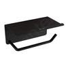 Stainless Steel Toilet Paper Holder/Toilet Paper Roll Holder for Bathroom/Tissue Roll Holder with Mobile Stand/Bathroom Accessories - (Black)