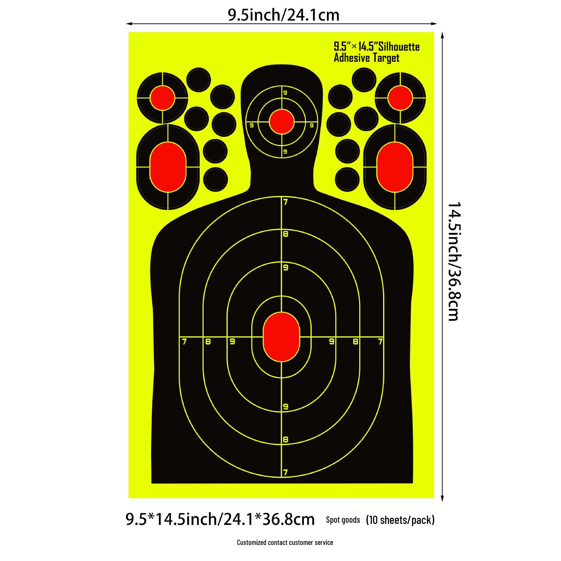 

Color-Changing Fluorescent Shooting Target Paper with Auto Scoring