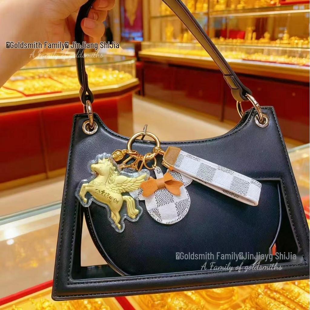 999 Fine Gold Pegasus Keychain Pendant - Princess Style Gift