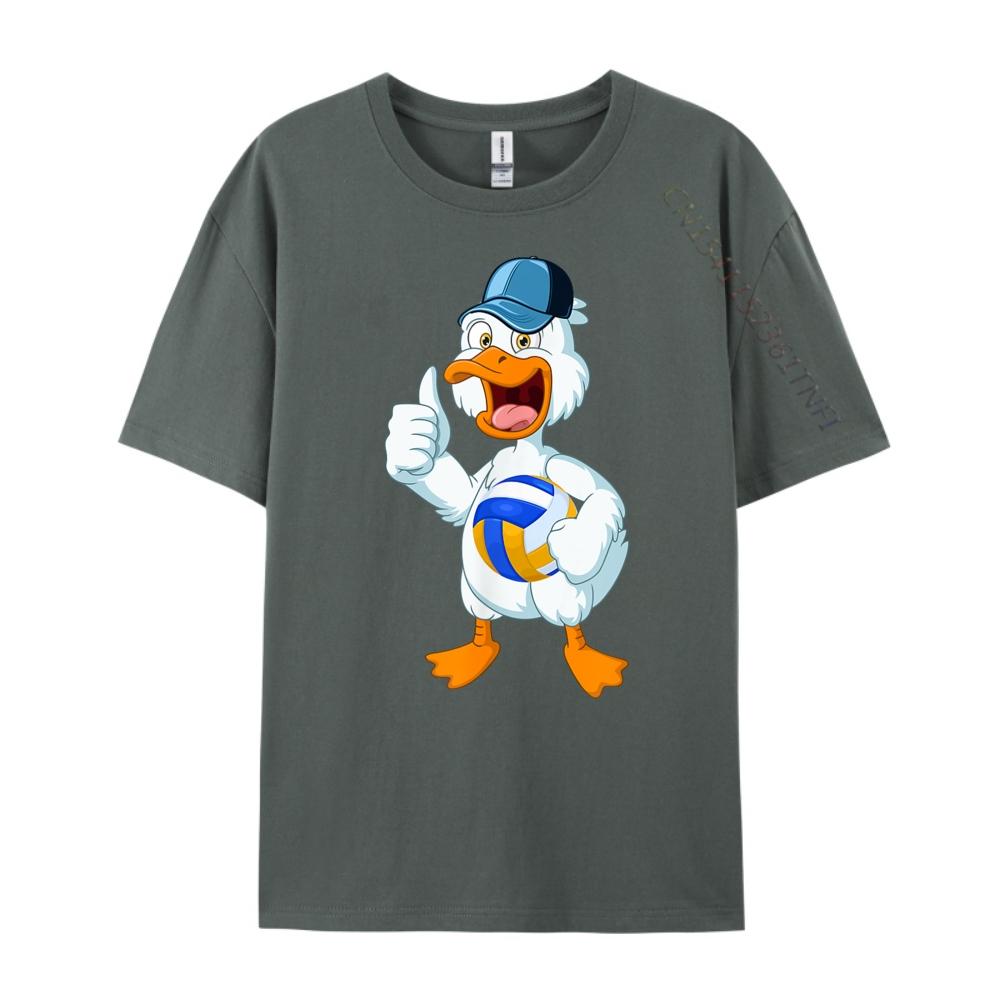 Duck Playing Volleyball Costume Volleyball Player Family Graphic T Shirts Men Man Mens Shirts Camisa Letter
