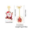 Enamel Santa Claus Bow Gift Box Star Tassel Asymmetric Drop Earrings Cartoon Christmas Earring For Women Men Jewelry Party Gifts