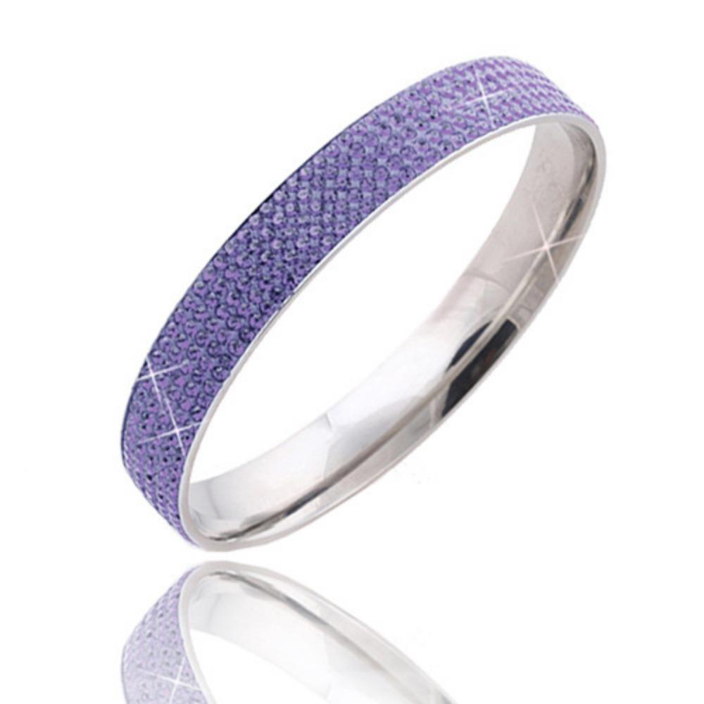 Female Style Five Row Flat Inlaid Zircon Bracelet