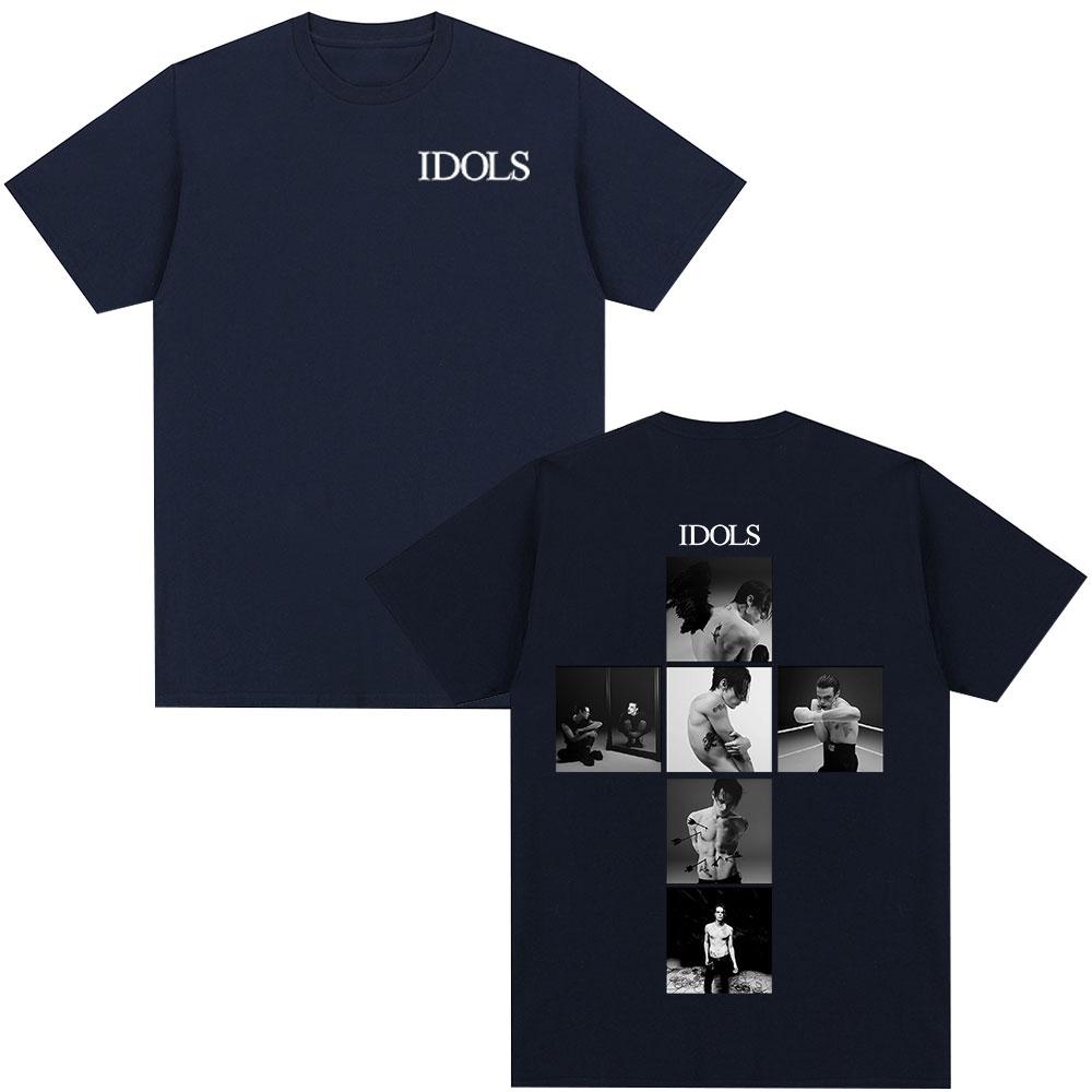 Sänger Yungblud IDOLS 2025 Neues Album Tour T-Shirt Herren Damen Kleidung Hip Hop Kurzarm T-Shirts Übergroße Lässige T-Shirt Oberteile