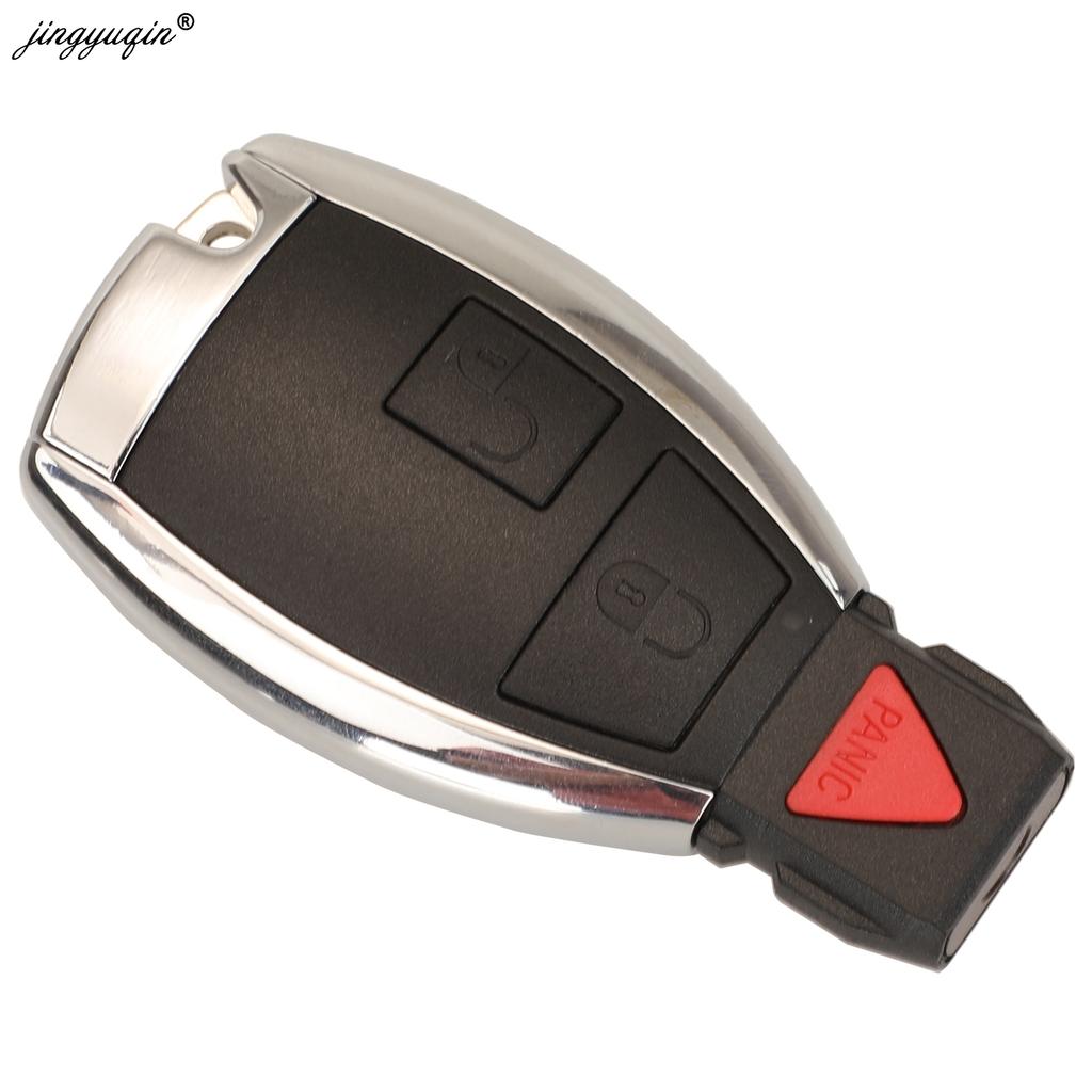 jingyuqin 2/3/4 Buttons Car Key Shell For Mercedes Benz B C E ML S CLK CL Modified Replacement Smart Auto Key Case Upgrade