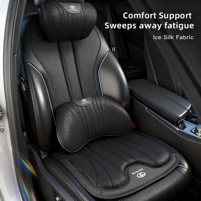 Ice Silk Fabric Car Headrest Lumbar Pillow Seat Cushion Accessories For Corolla Yaris Aygo Camry Auris Avensis Prius CHR