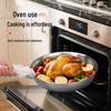304 Stainless Steel Cookware Set: Non-Stick Maifan Stone Wok, Flat Frying Pan & Stockpot with Removable Handle