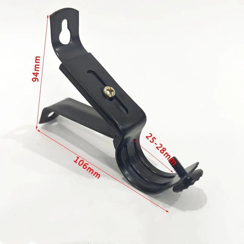 Adjustable Rustproof Metal Curtain Rod Brackets Heavy Duty Holders for Bathroom Living Room Window Use