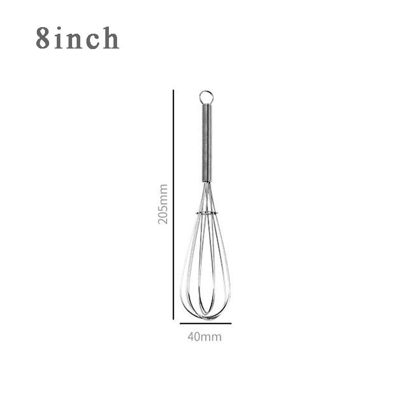 Manual Egg Whisk with Stainless Steel Spring Handle Portable Hand Mixer Egg Beater Small Wire Frother for Whisking Egg Cream
