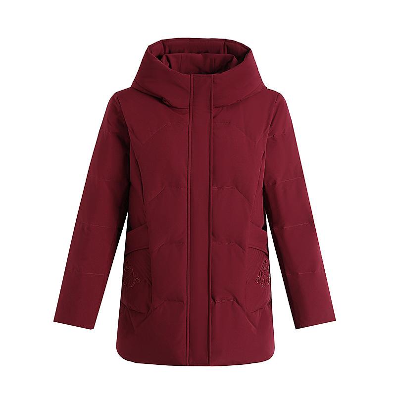 Brand Fashion Mother Down Jacket Women's Medium and Long Winter Clothing Middle-aged and Elderly Thickened Warm Foreign Style Women's Coat