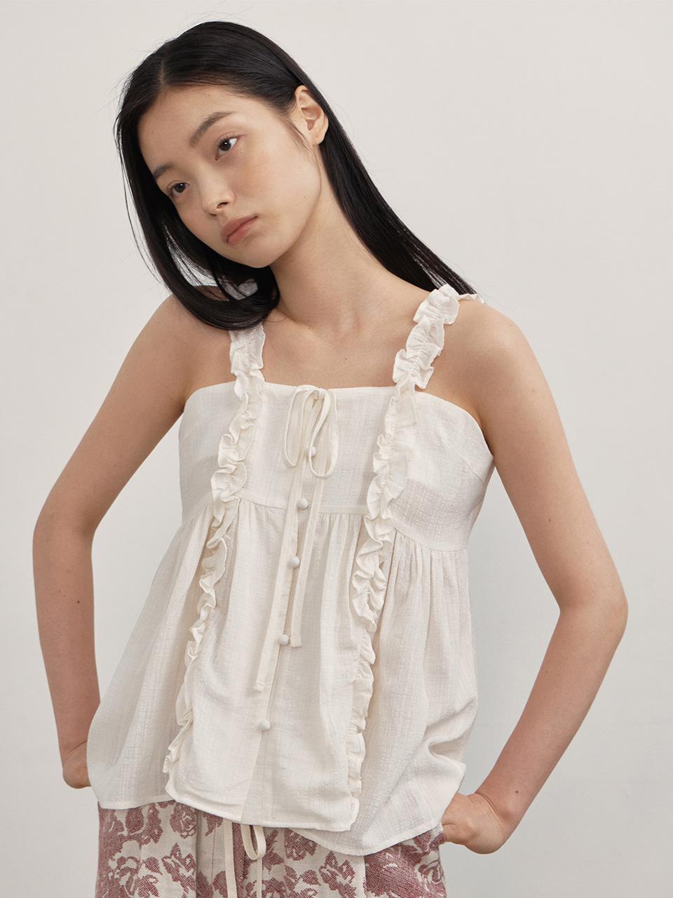 Ganiesong Seaweed Blouse_Ivory S