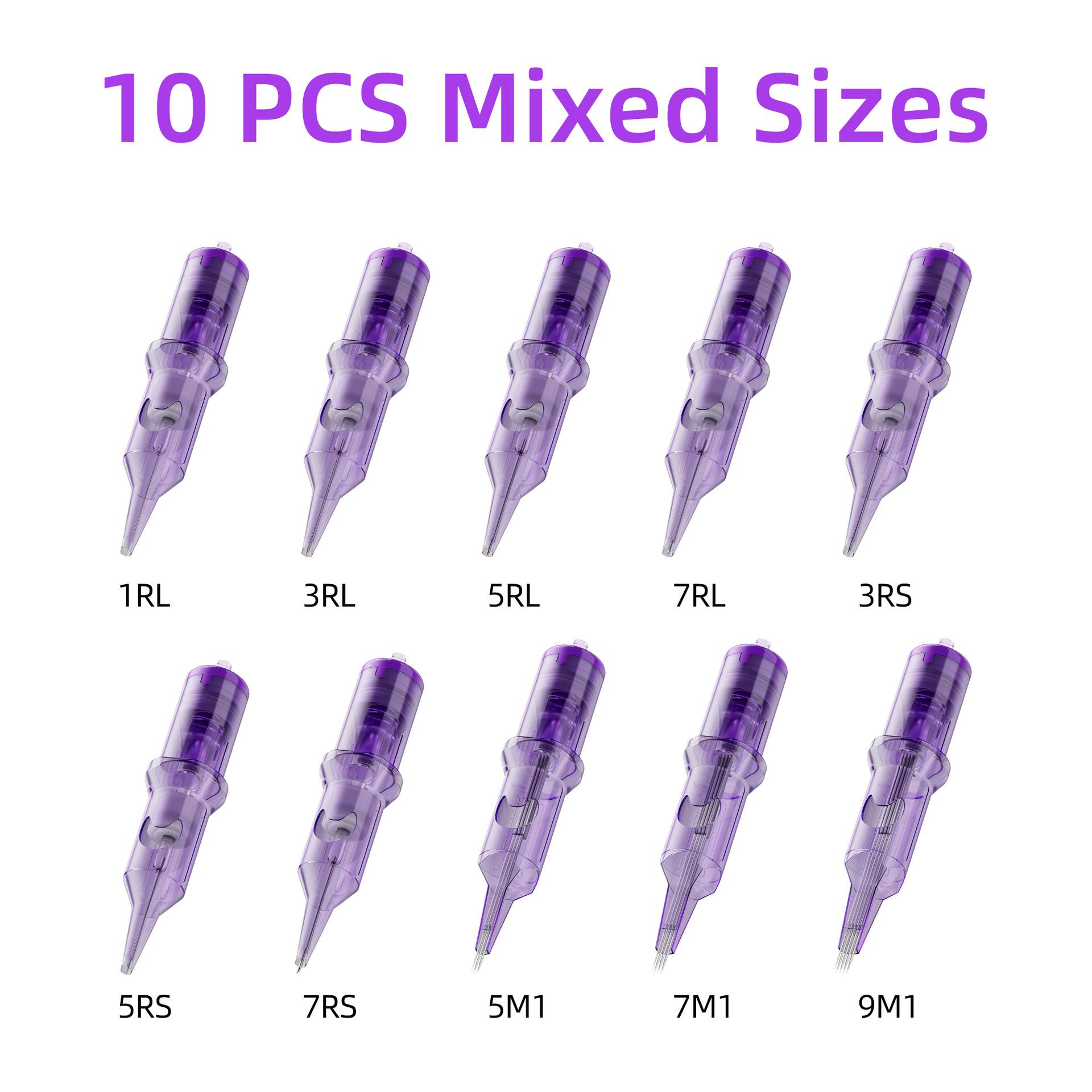 

Фиолетовая интегрированная игла для татуировки, режущая нить и туман 20 шт. Татуировка Татуировка Вышивка, Синий Полумесяц, Фиолетовая игла Оборудование для татуировки