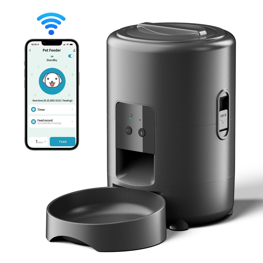 Alimentador para Animais de Estimação 2L Temporizador Inteligente Automático Alimentador para Animais de Estimação para Cães Gatos Botão Cão WIFI APP Câmera Dispensador Inteligente de Ração Tigela para Cães