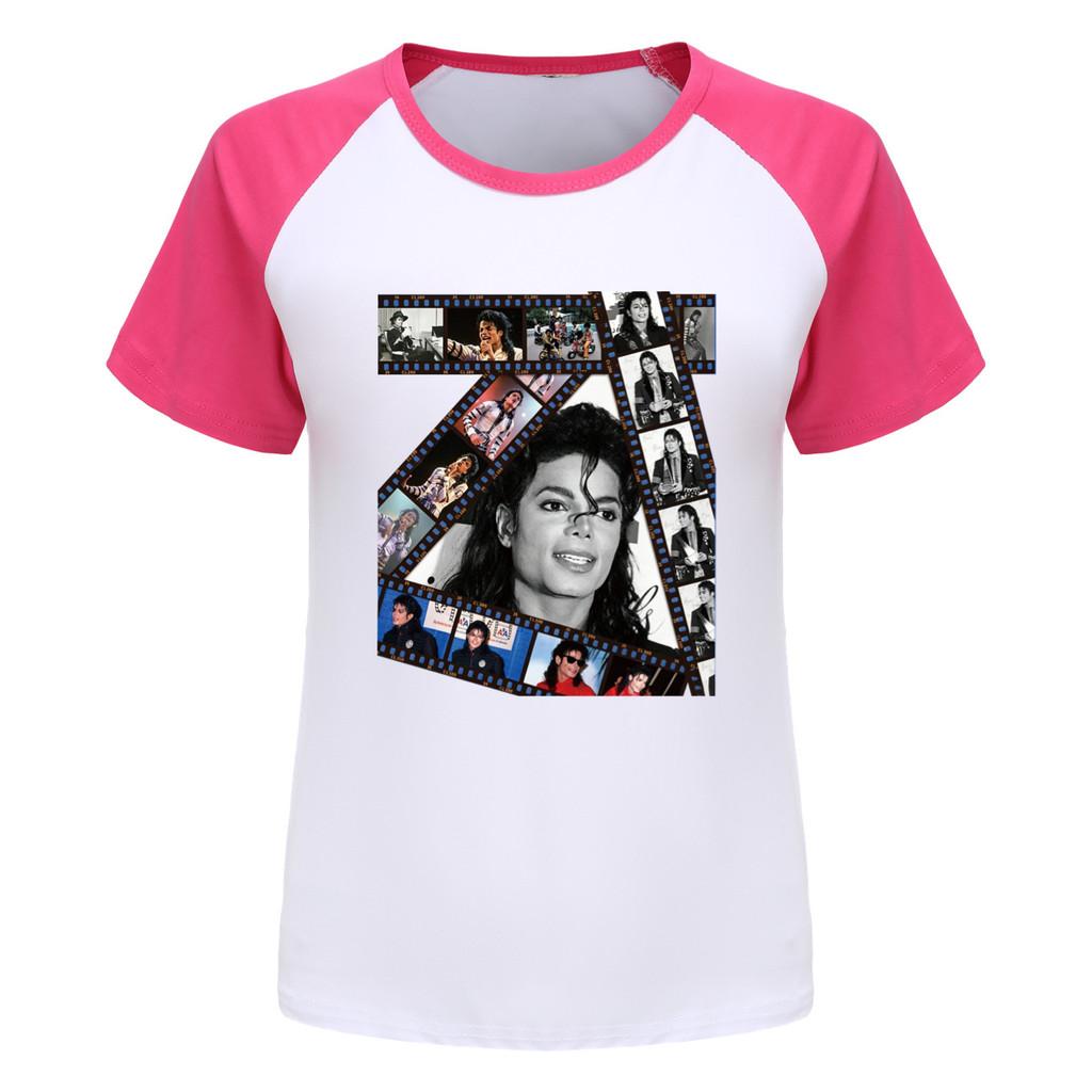 5716 Kids Boys Girls Jackson Print Raglan Sleeves T-Shirt