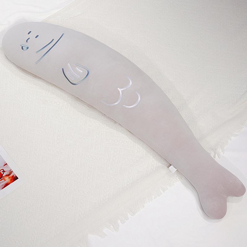 Long Fish Throw Pillow Girls Sleep On the Bed Leg Rag Doll Salted Fish Doll Sleeping Side Holding Plush Toy Boy