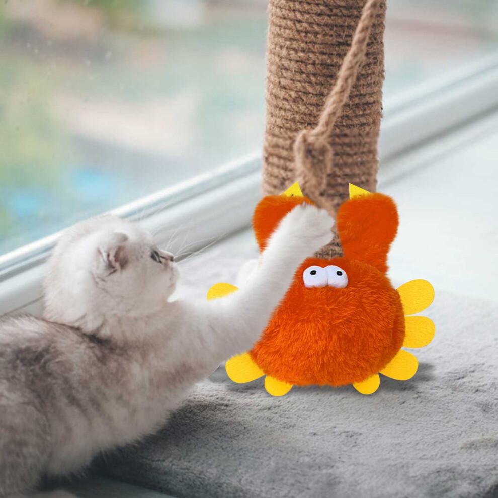 4Pcs Flapping Bird Cat Toy for Indoor, Touch Activated Interactive Cat Toys wtih Flapping Wings & Lively Chirping, Rechargeable