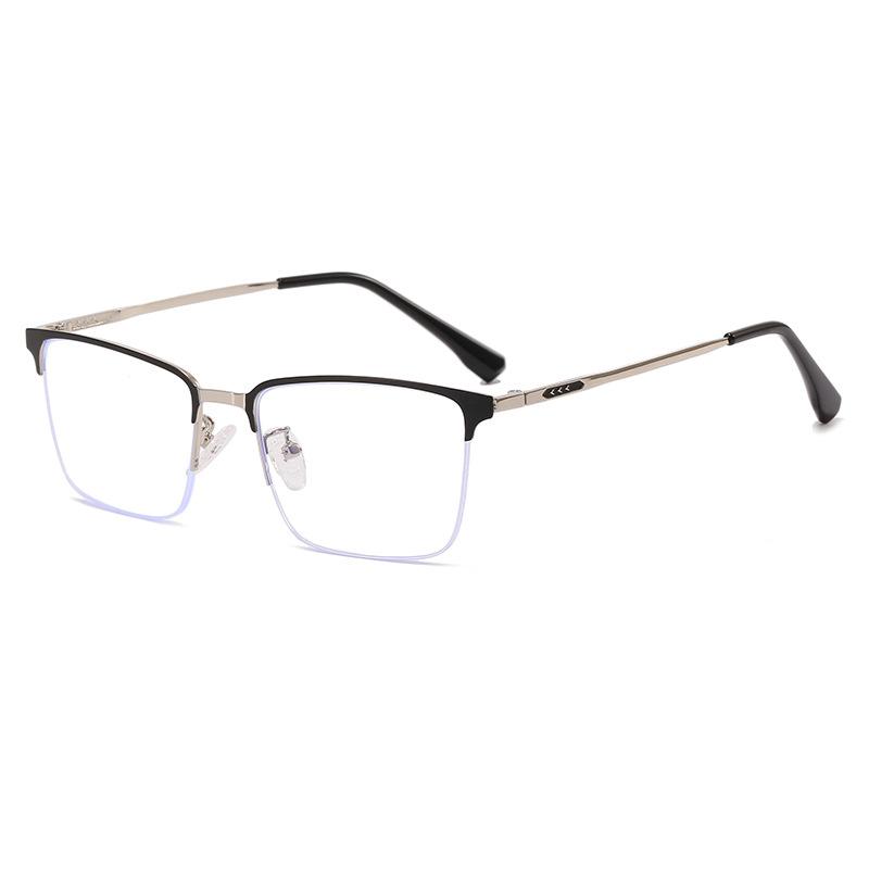 Titanium alloy anti-blue glasses men's classic business half-frame glasses popular with myopia glasses frame