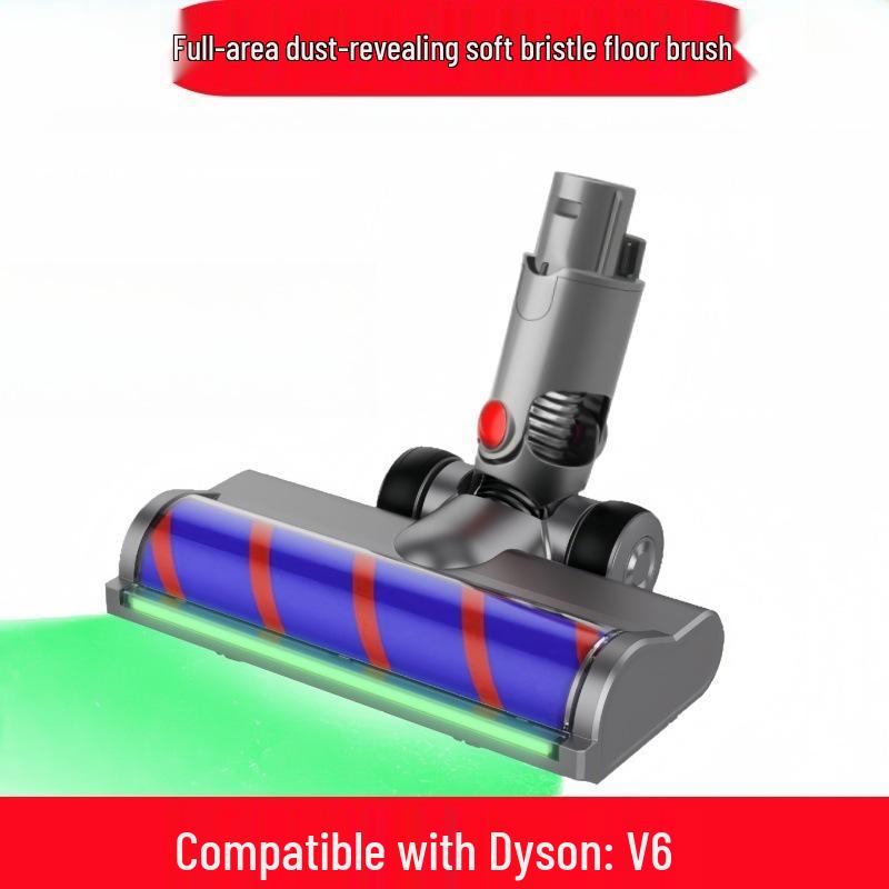 Dyson Compatible Electric Green Light Dust-Detecting Floor Head for V6-V11, V15