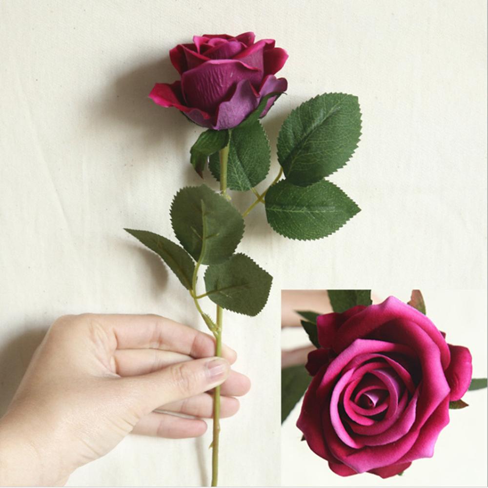 5pc Artificial Flowers Silk Rose Long Branch Bouquet for Wedding Home Decoration Fake Plants DIY Wreath Supplies Accessories