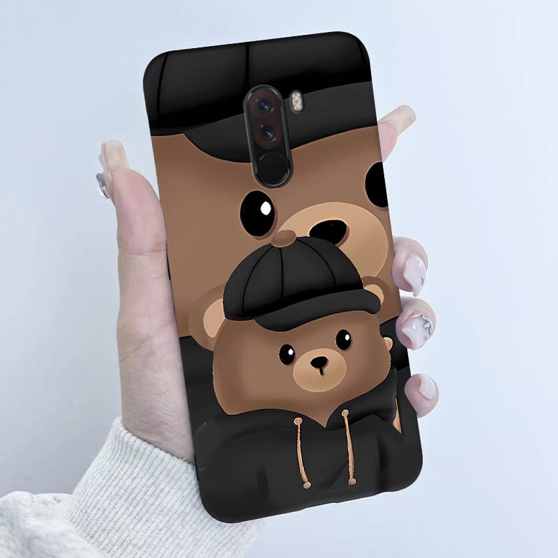 For Pocophone F1 Case Cute Cartoon Panda TPU Soft Silicone Phone Case For Xiaomi Pocophone F1 Back Cover PocoF1 Poco F 1 Fundas