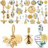 Europe's New 925 Silver,Sunflower,Firefly,Bee Bead Pendant Suitable for Original Bracelets, DIY Accessories,Exquisite Jewelry