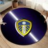 Leeds United Round Area Rug,Carpet Rug for Living Room Bedroom Sofa Playroom Decor,Non-slip Floor Mat