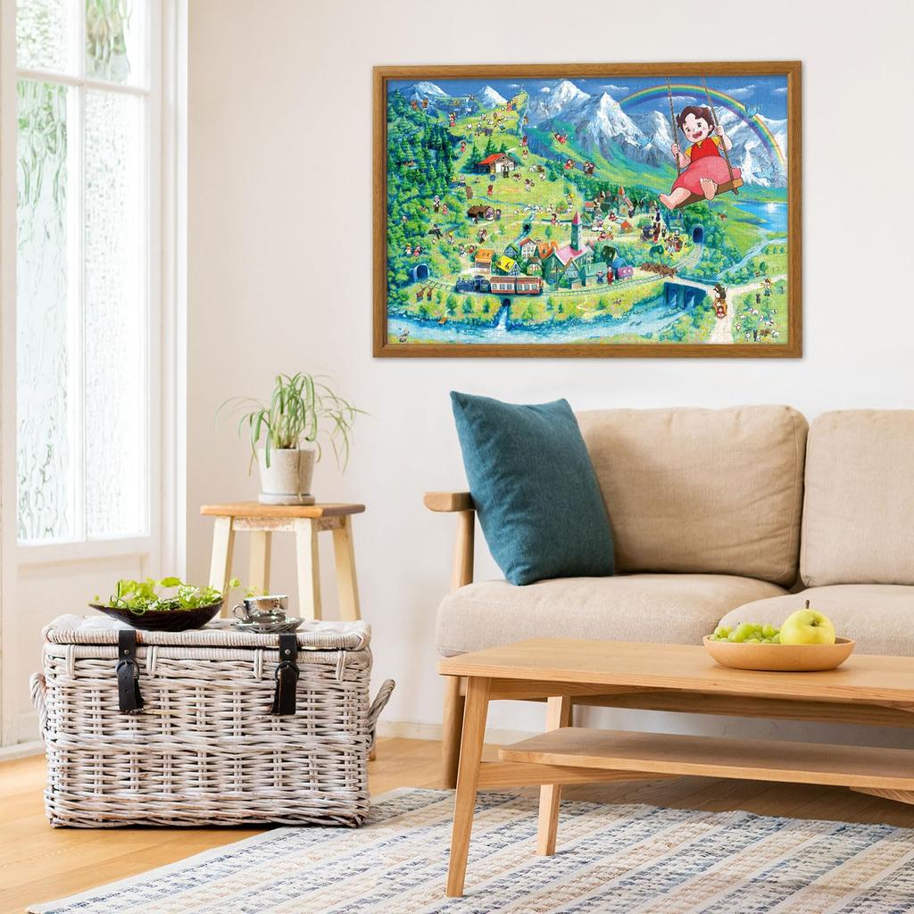 Girl of the Alps X 50 Jigsaw Made In APPLEONE 1000-921 Heidi, Alps, Heidi's Map, 1000-piece (75 Cm) Puzzle, Japan,