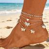 Imitation Pearl Beach Foot Chain Pendant Lucky Multi Layer Foot Chain001