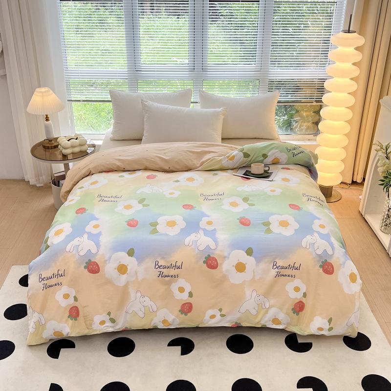 Cotton Quilt Cover Plus Size Double Comfortable Quilt Cover Cartoon Single Quilt Cover Bedding