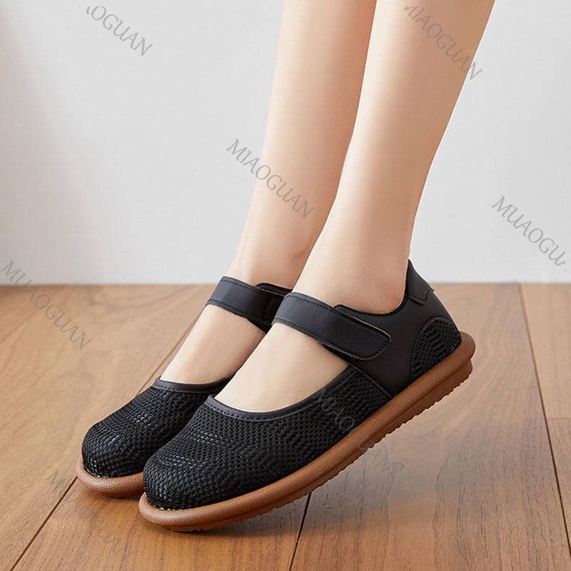 Fashion Women's Shoes Soft Bottom Spring Autumn Fashion Flats Casual Hollow Out Breathable Single Shoe Round Toe Solid Shoes for Women