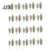 Artificial Flower Arrangements for Indoor 20Pcs Christmas Norfolk Pine Picks, Flocked Snow Branches with Tree Ornaments Atmosphere Red Berries,