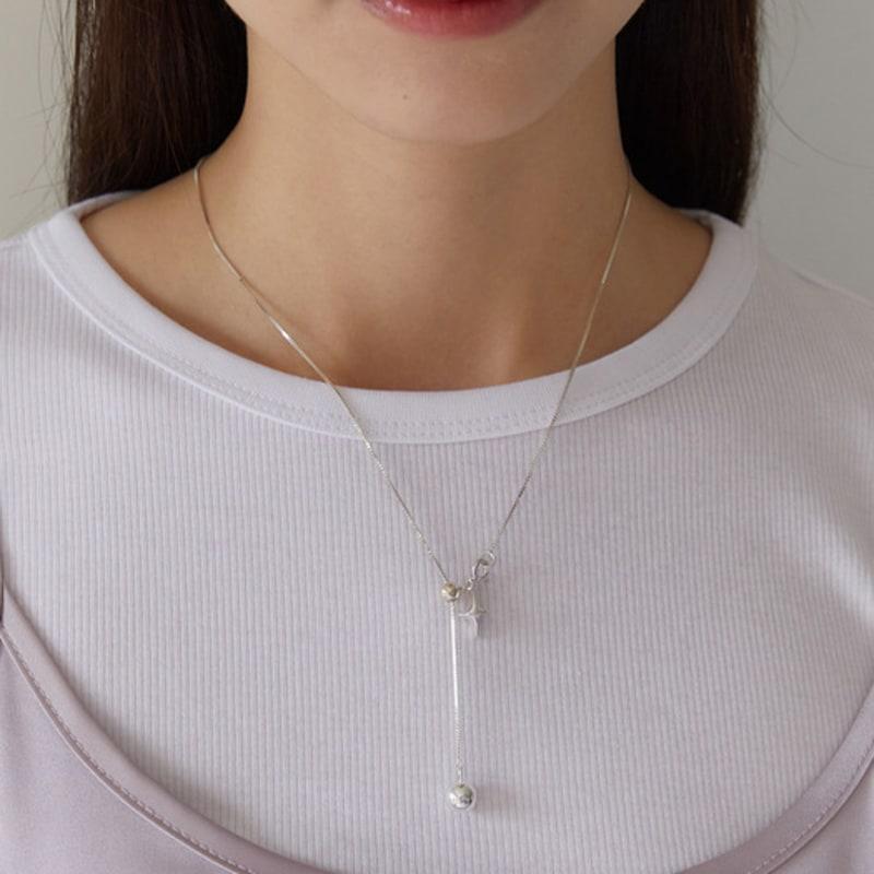 Tatiana (925 Silver) Planet Drop Necklace NZ2110