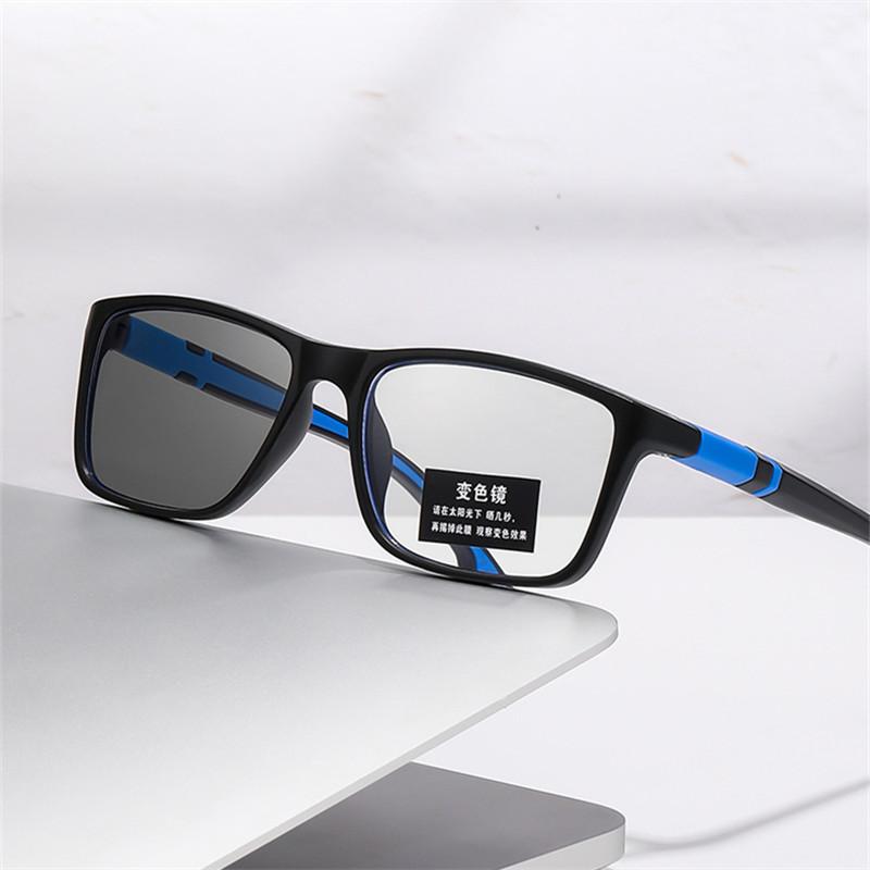 Modische photochrome Lesebrille für Herren Presbyopie Hyperopie Sportbrille Blaulichtfilterbrille +100 +150 +200 +250