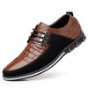 Men's Leather Shoes Formal Party Men's Business Work Casual Leather Shoes Lace Up Wedding Oxford Shoes Plus Size 38-52 Loafers
