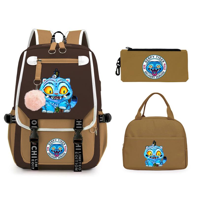 The Witch Hunter Girl Group Has the Same Peripheral Cartoon Korean Version Schoolbag Set, Cross-border Campus Trend, Primary and Secondary School