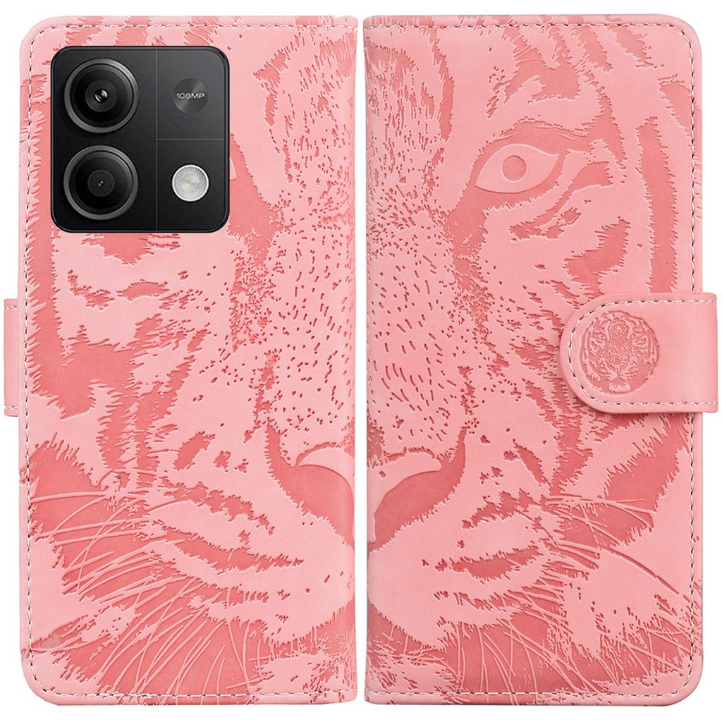 For Xiaomi Redmi Note 13 5G/Note 13 5G (China) Leather Wallet Case Tiger Pattern Cover