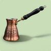 Copper Coffee Pot HotTin Engraved BlackHandled Handle Kitchenware for Home 170ML