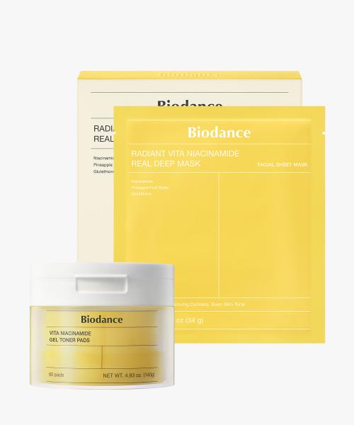 Biodance Vita Mask (4ea) + Vita Gel Toner Pad Set NONE