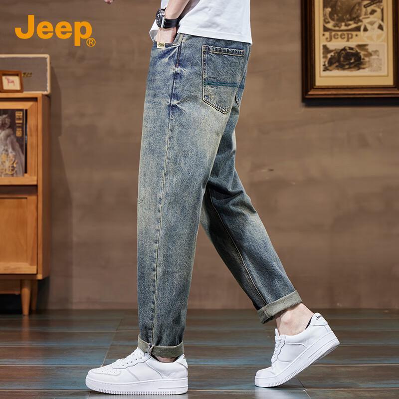 JEEP Men's Casual Straight-Leg Jeans