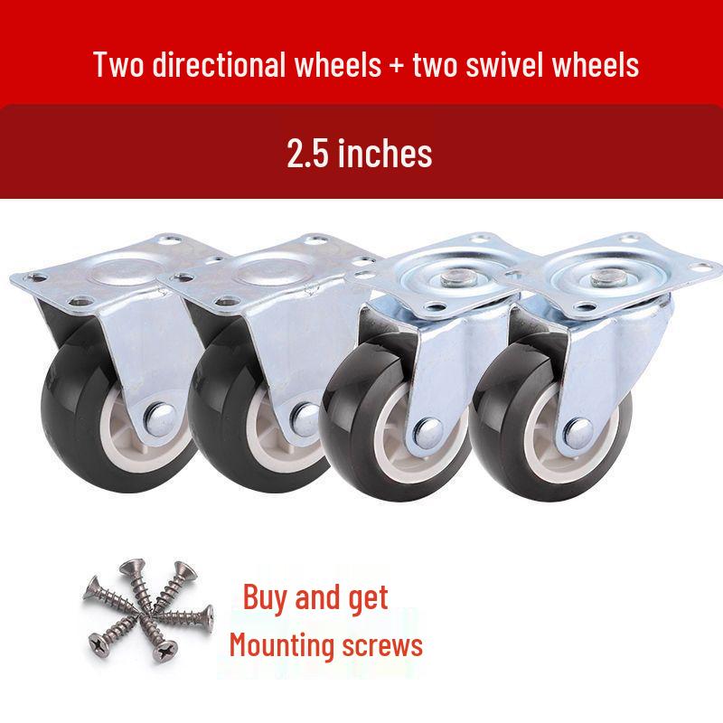 1-3 Inch Silent Swivel Caster Wheels with Brakes for Furniture and Trolleys