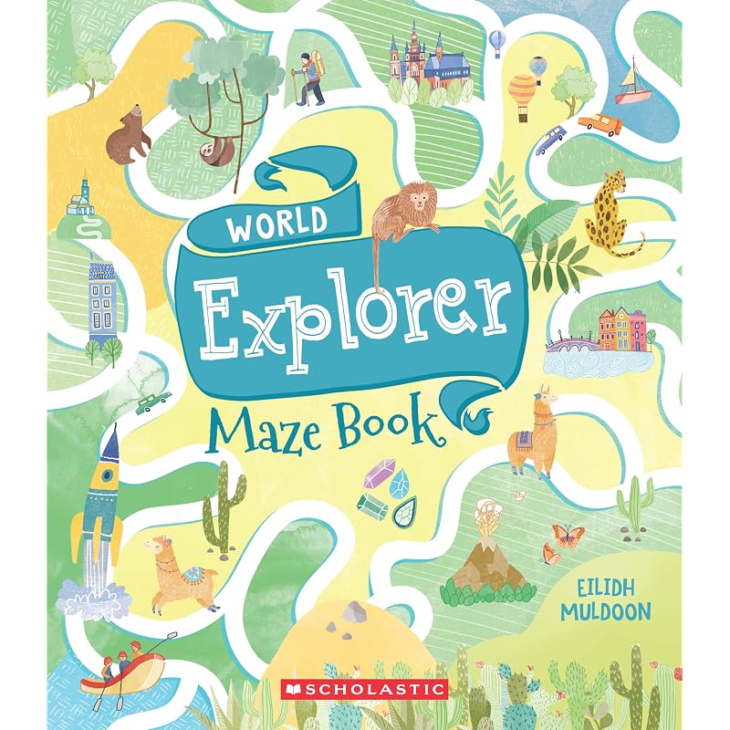 World Explorer Maze Book Young puzzlers can discover amazing nature facts from