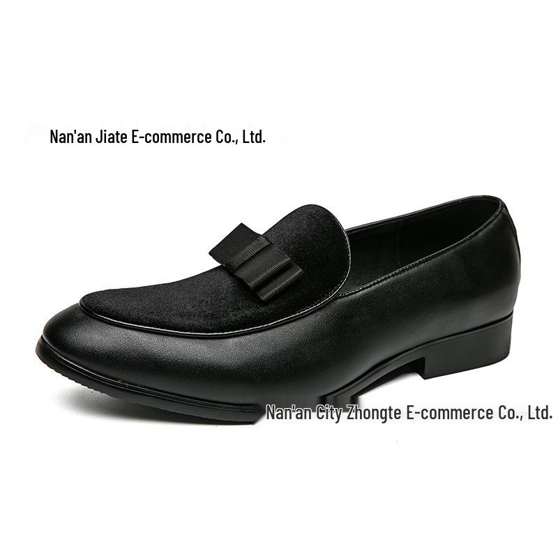 Men's Plus Size Pointed Toe Slip-on Leather Shoes for Formal, Business, Casual, or Wedding Events
