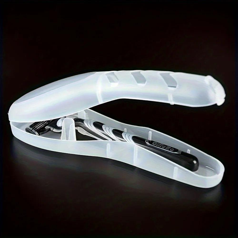 1PC Transparent Dustproof Razor Travel Storage Box Carrying Case for Gillette Cartridge Men's Daily Supplies Organizer