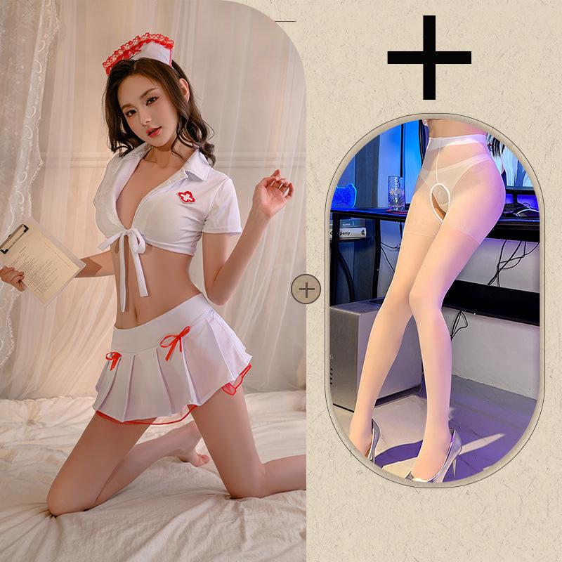 Sexy lingerie Nurse Uniform Temptation Role Playing Uniform Set Sexy JK Short Skirt sexy adult female costume for women Sex shop