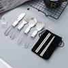 Chopsticks Lunch Utensils Dining Scraper Tableware Serving Spoon Folding Cutlery Set Folding Fork