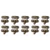 Mini Antique Bronze Wood Box Latch Clasp Lock 10 Pieces with Screws Right Hook for Jewelry Boxes Toolboxes and Storage Boxes