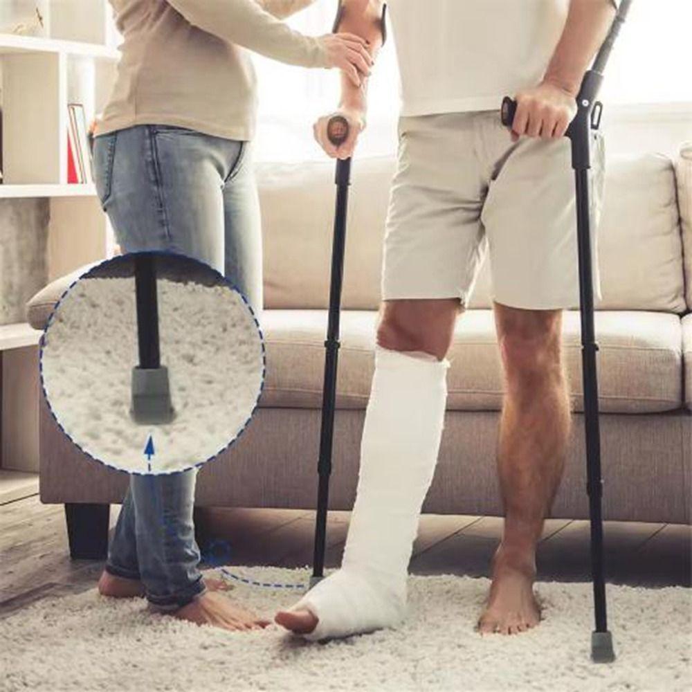 4Pcs Grey Walker Ski Glide Stability Walker Foot Pads Universal Elderly Ski Glides  For Walking Cane